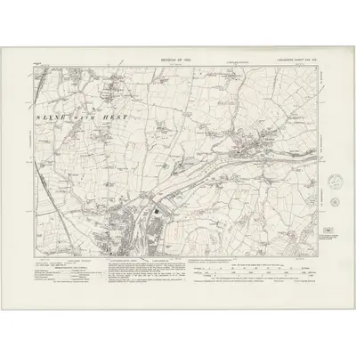 1930 Map of Lancashire XXX.NE, 1945 Print