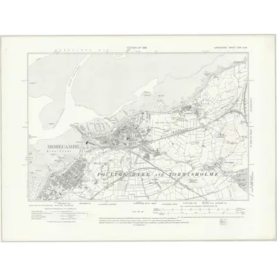 1911 Map of Lancashire XXX.NW, 1919 Print