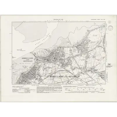 1931 Map of Lancashire XXX.NW, 1944 Print