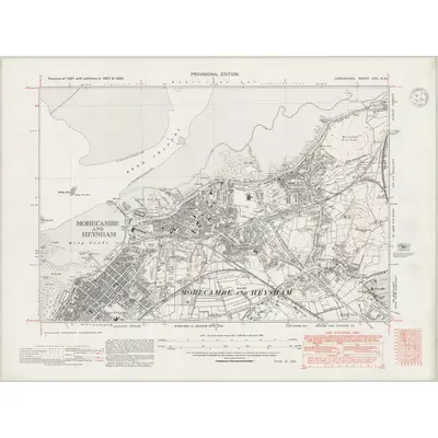 1937 Map of Lancashire XXX.NW, 1947 Print
