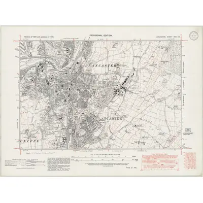 1938 Map of Lancashire XXX.SE, 1946 Print