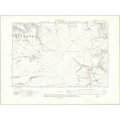 1910 Map of Lancashire XXXI.NE, 1916 Print