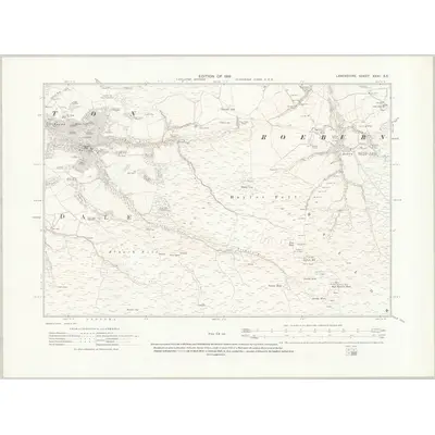 1910 Map of Lancashire XXXI.SE, 1919 Print
