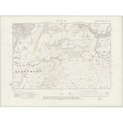 1910 Map of Lancashire XXXI.SW, 1919 Print