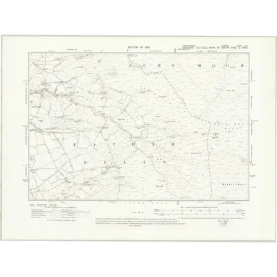 1910 Map of Lancashire XXXII.NE, 1919 Print