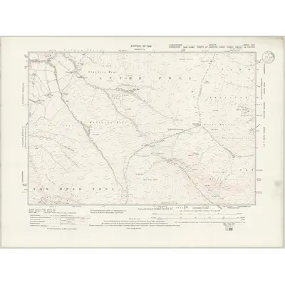 1910 Map of Lancashire XXXII.SE, 1938 Print