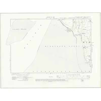 1910 Map of Lancashire XXXIII.NE, 1919 Print