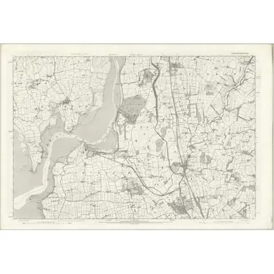 1890 Map of Lancashire XXXIV, 1895 Print