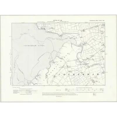 1910 Map of Lancashire XXXIX.NW, 1914 Print