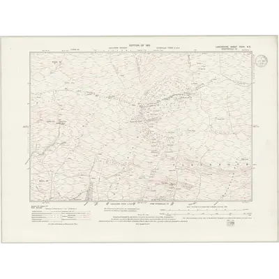 1910 Map of Lancashire XXXV.NE, 1938 Print