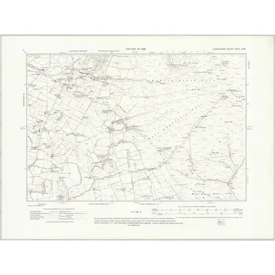 1910 Map of Lancashire XXXV.NW, 1919 Print