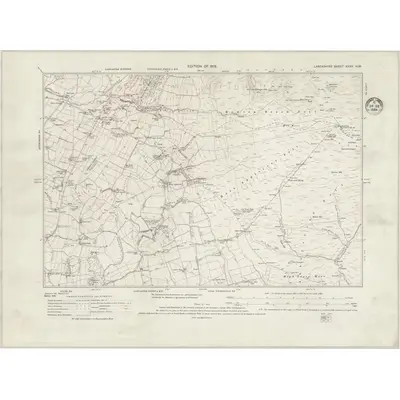1910 Map of Lancashire XXXV.NW, 1934 Print