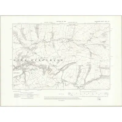 1910 Map of Lancashire XXXV.SE, 1914 Print