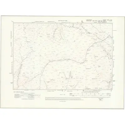 1910 Map of Lancashire XXXVI.NW, 1915 Print