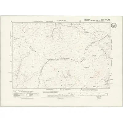 1910 Map of Lancashire XXXVI.NW, 1934 Print