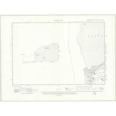 1909 Map of Lancashire XXXVII.NE & SE, 1914 Print