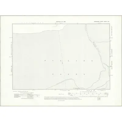 1910 Map of Lancashire XXXVIII.NE, 1915 Print
