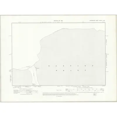 1891 Map of Lancashire XXXVIII.NW, 1914 Print