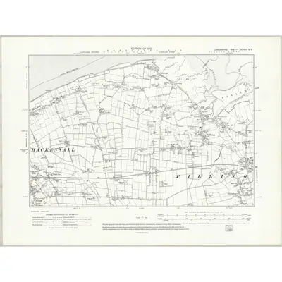 1910 Map of Lancashire XXXVIII.SE, 1913 Print