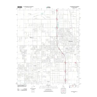 2012 Map of Lancaster West, 2012 Print