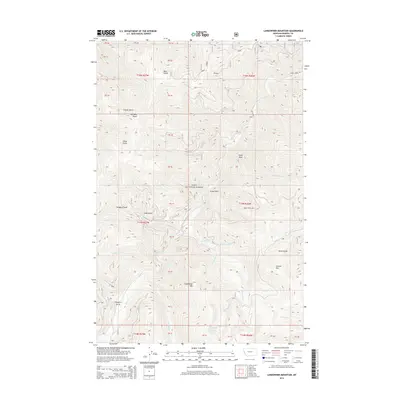 2014 Map of Landowner Mountain, 2014 Print