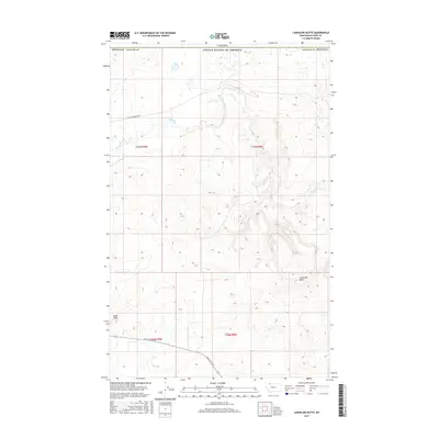 2017 Map of Landslide Butte, 2017 Print