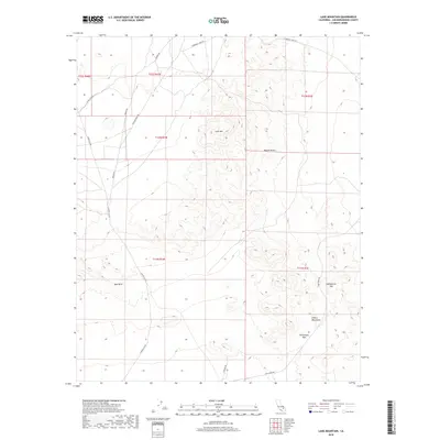 2018 Map of Lane Mountain, 2018 Print