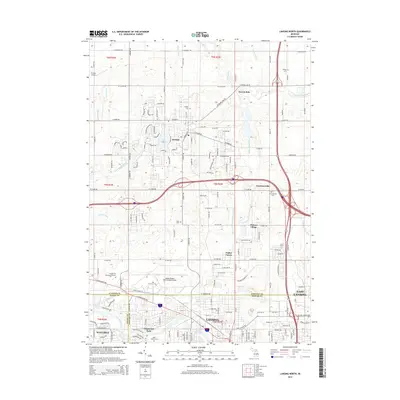 2014 Map of Lansing North, 2014 Print