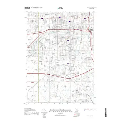 2019 Map of Lansing South, 2019 Print