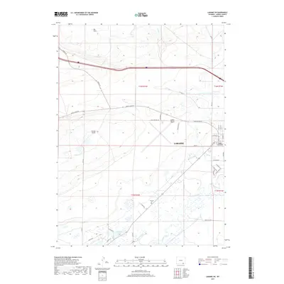 2017 Map of Laramie SW, 2017 Print