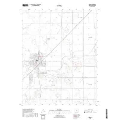 2018 Map of Larned, 2018 Print