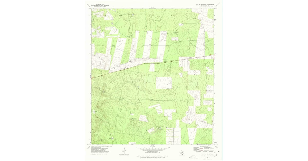 1972 Map of Las Islas Ranch, Starr County, TX — High-Res | Pastmaps