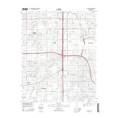 2014 Map of Las Vegas SW, 2014 Print