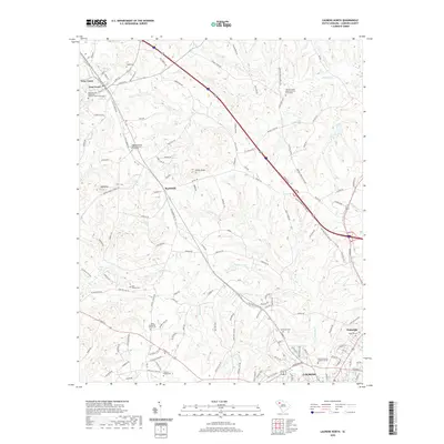 2020 Map of Laurens North, 2020 Print