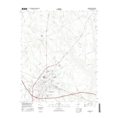 2016 Map of Laurinburg, 2016 Print