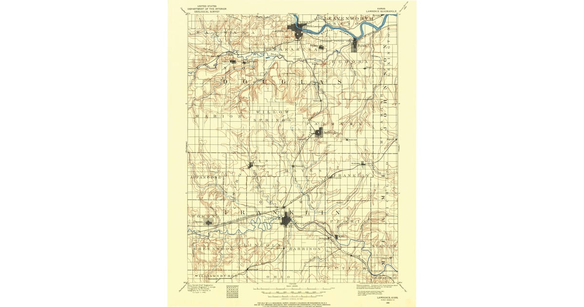 1800s 19th Century Maps of Stanton - Lawrence Douglas County Ks Usgs Topo 1885 P1957 Og 1200x630 