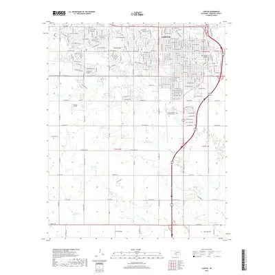 2018 Map of Lawton, 2018 Print