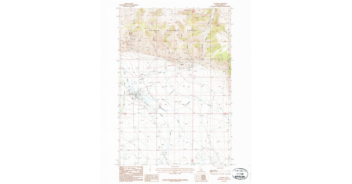 1987 Map of Leadore, ID — High-Res | Pastmaps