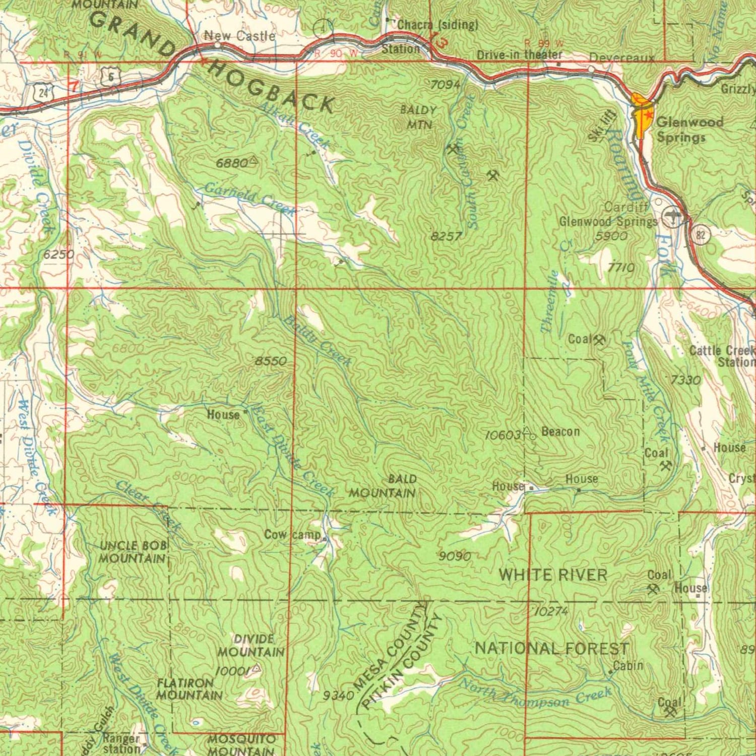 1962 Map of Leadville, CO — High-Res | Pastmaps display picture 1