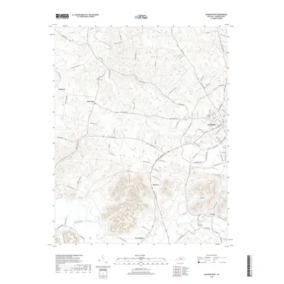 2019 Map of Lebanon West, 2019 Print