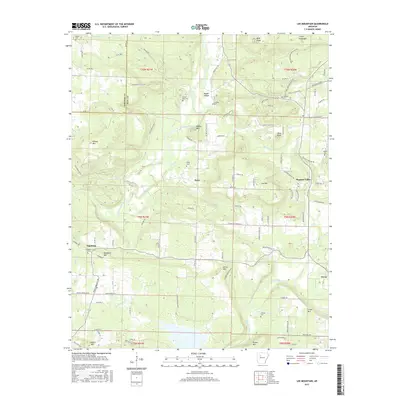 2017 Map of Lee Mountain, 2017 Print