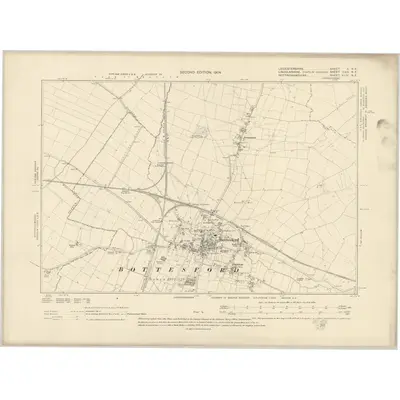 1899 Map of Leicestershire II.NE, 1904 Print