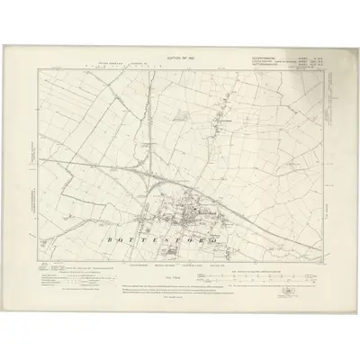1915 Map of Leicestershire II.NE, 1921 Print