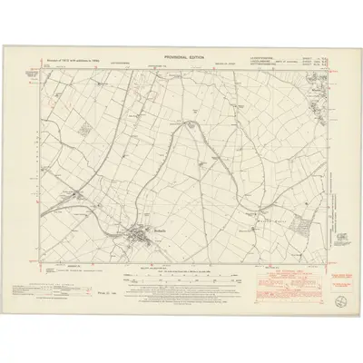 1950 Map of Leicestershire II.SE, 1952 Print