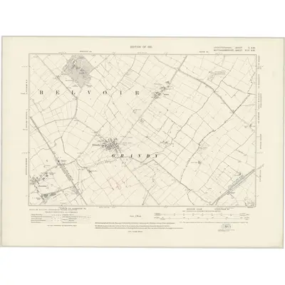 1915 Map of Leicestershire II.SW, 1921 Print