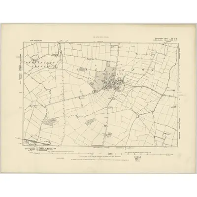 1883 Map of Leicestershire III.NW, 1887 Print