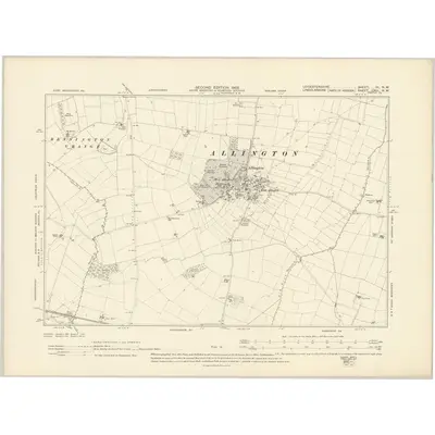 1902 Map of Leicestershire III.NW, 1905 Print