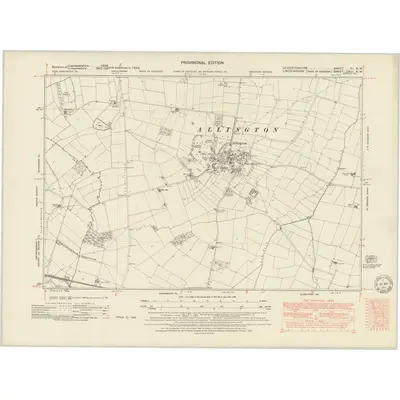 1946 Map of Leicestershire III.NW, 1951 Print
