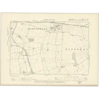 1902 Map of Leicestershire III.SW, 1905 Print