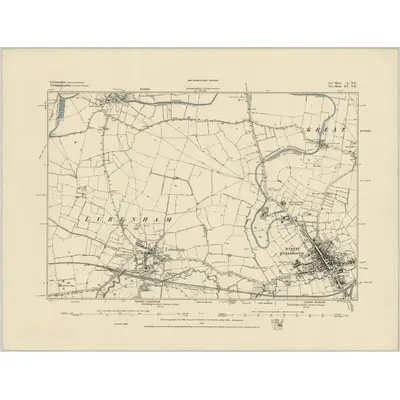 1885 Map of Leicestershire L.NE
